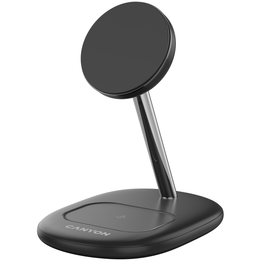 [CNS-WCS205B] CANYON wireless charger WCS-205 15W Qi2 2in1 Black