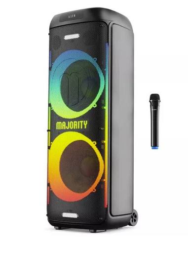 [29065] Majority Speakers Portable Karaoke PULSE P5 600W Wireless Mic BT/USB/RGB UK