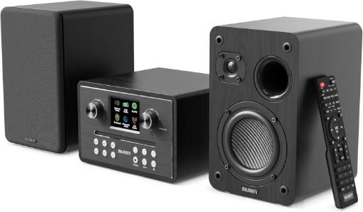 [29053] Majority HOMERTON Mini HiFi System with 2x60W Speakers, CD Player, Internet Radio, Bluetooth, FM Radio, USB Play & Charge