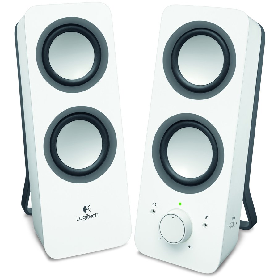 [980-000811] LOGITECH Z200 Stereo Speakers - SNOW WHITE - 3.5 MM