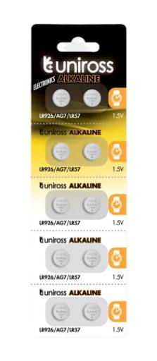 [28958] Uniross Alkaline-Coin LR926 AG7 LR57 Battery (10pack)