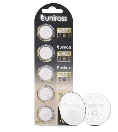 [28943] Uniross Lithium-Button Cell CR2016HP High Power (5pack)