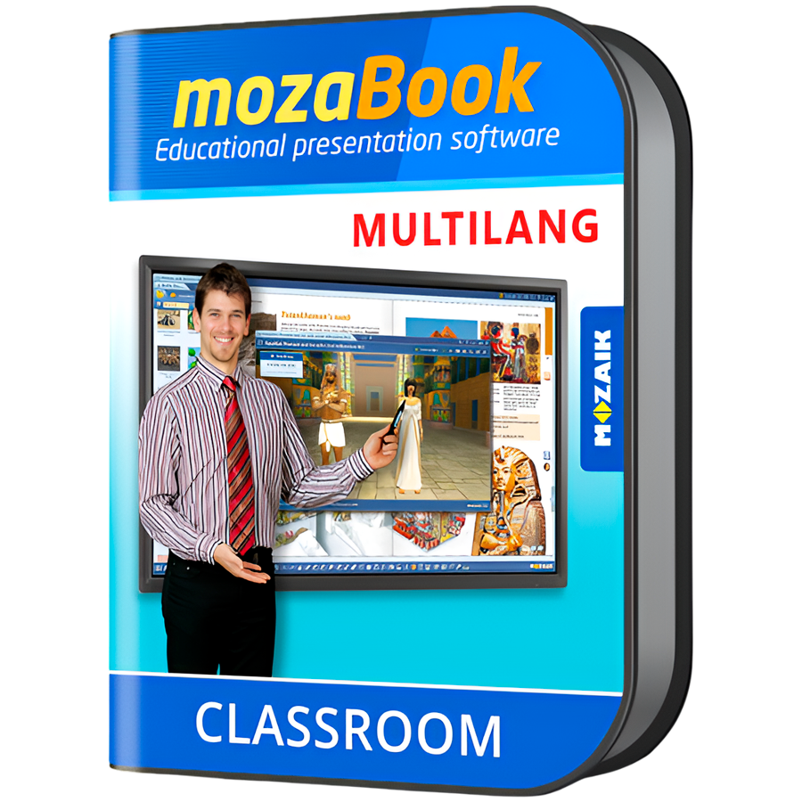 mozaBook MULTILANG - 40 languages / one device/ 1 Year interactive educational presentation software for teachers