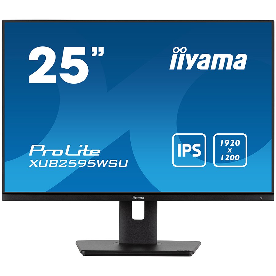 [XUB2595WSU-B5] IIYAMA Monitor LED XUB2595WSU-B5 25" IPS 1920 x 1200 16:10 300 cd/m² 4ms VGA HDMI DP USB Hub height, swivel, tilt, pivot (rotation both sides)