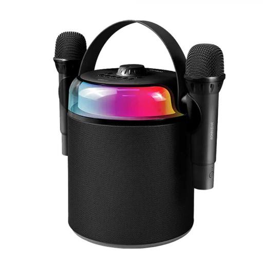 [28925] SonicGear Portable Karaoke Kids Speaker BT/Wireless Dual Mics iOX K800 Black