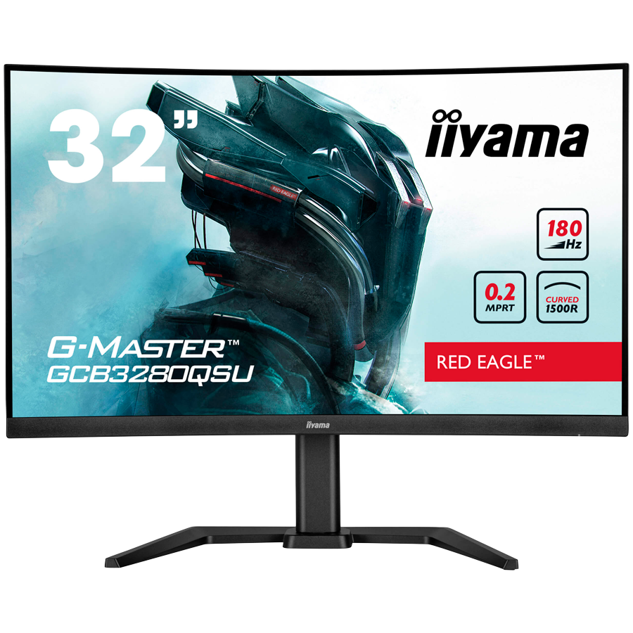 IIYAMA Monitor LED Gaming GCB3280QSU-B2 31.5" VA Curved 2560 x 1440 180Hz 350cd 0.2ms HDMI DP USB HUB height, swivel, tilt