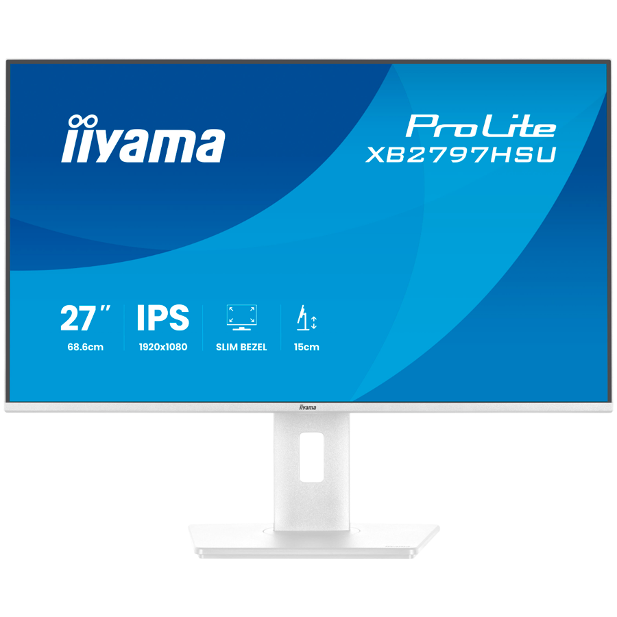 [XB2797HSU-W1] IIYAMA Prolite XB2797HSU-W1 Business Monitor - 68.6 cm (27"), FULL HD (1920x1080), IPS LED, 120Hz, 350 cd/m², matte / white