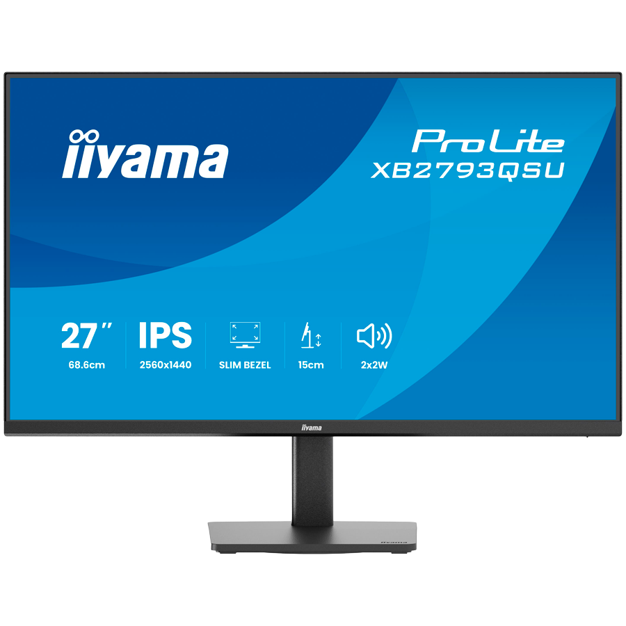 [XB2793QSU-B1] IIYAMA Monitor LED XB2793QSU-B1 27" 2560 x 1440 75Hz IPS 350cd 1ms HDMI DP USB HUB height, swivel, tilt, pivot Pro