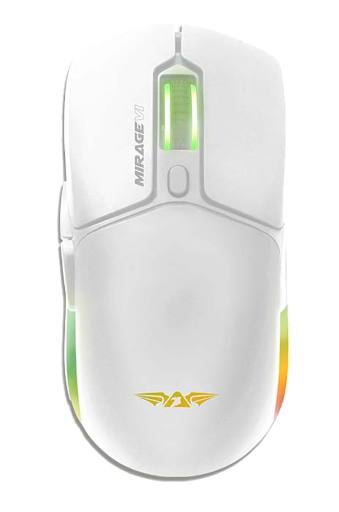 Armaggeddon Gaming Mouse Wired+2.4G+BT Recharge 600mAh MIRAGE-VI White
