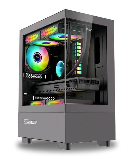 Armaggeddon Gaming Case M-ATX AQUARON Duplex Black (310mm VGA)