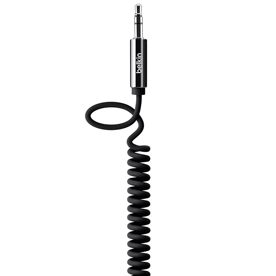[AV10126CW06-BLK] BELKIN MIXIT UP Coiled Cable 3.5mm 6'' - BLACK
