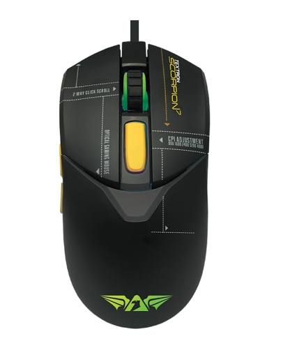 Armaggeddon SCORPION 7 Lite Wired Programmable RGB Gaming Mouse 12800 CPI