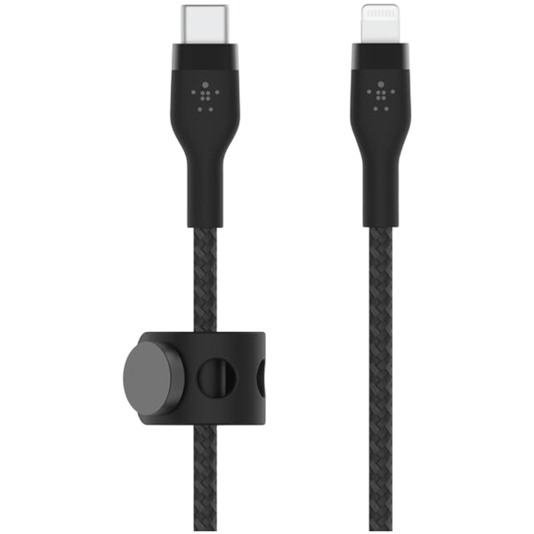 BELKIN USB-C to LTG Braided silicone, 3M, Black