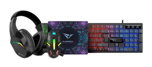 [28893] Alcatroz X-Craft 4in1 Gaming Set Keyb+Mouse+Mat+H/set BASECAMP Black