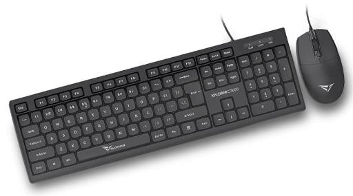 [28895] Alcatroz Keyboard & Mouse Wired Combo XPLORER C3600 Silent Black