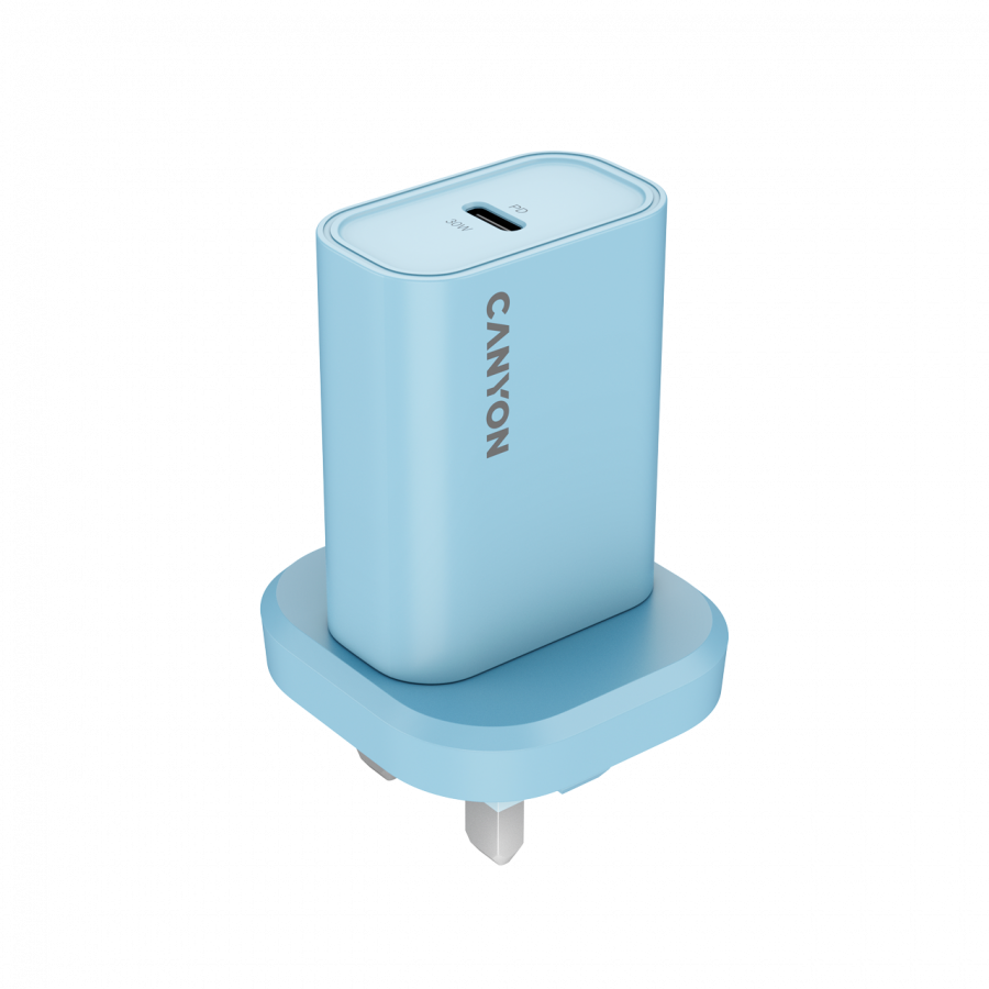 CANYON charger OnCharge 30CL Max Power 30W 1xPD UK Light Blue