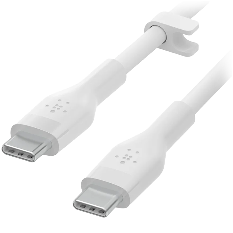 BELKIN BoostCharge Flex USB-C to USB-C Silicone Cable, 1M, White