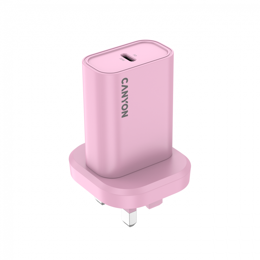 CANYON charger OnCharge 30CL Max Power 30W 1xPD UK Pink