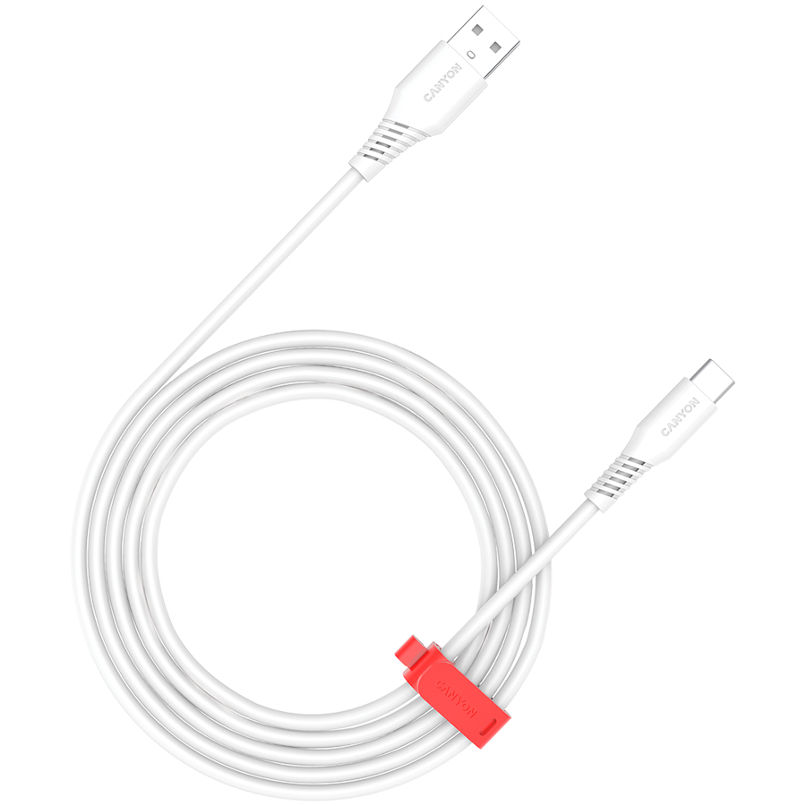 CANYON cable Onwire 18TP USB-A to USB-C 2m,18W TPE 2m White
