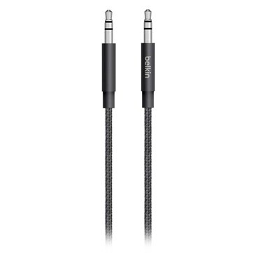 [AV10164BT04-BLK] BELKIN CABLE,PREMIUM,3.5MM AUDIO,BRAIDED,4 ,BLACK