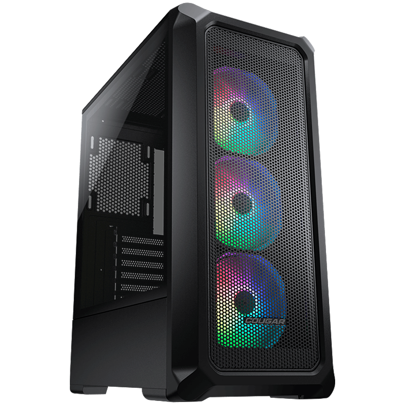 Cougar Archon 2 Mesh RGB PC Case - Mid Tower, Black + PSU STC600, 600W Preinstalled