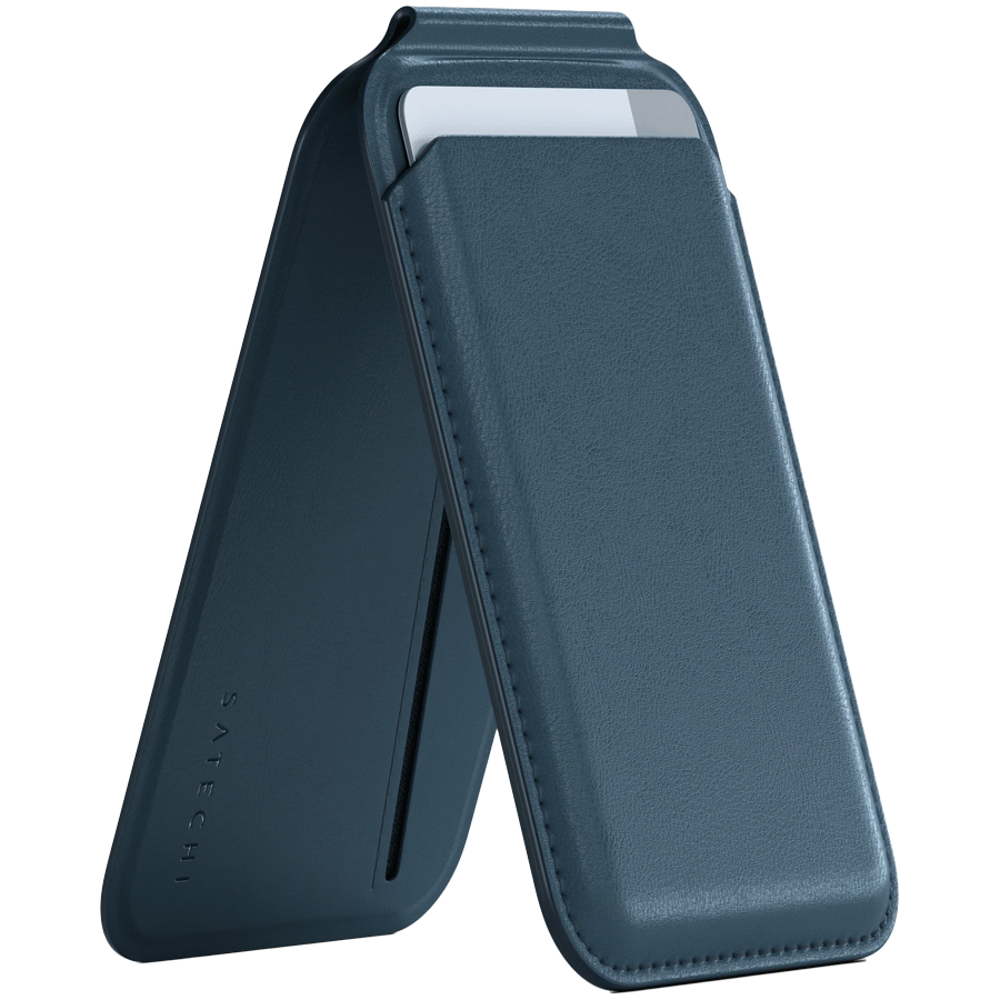 Satechi Vegan-leather Magnetic Wallet Stand (dark Blue)