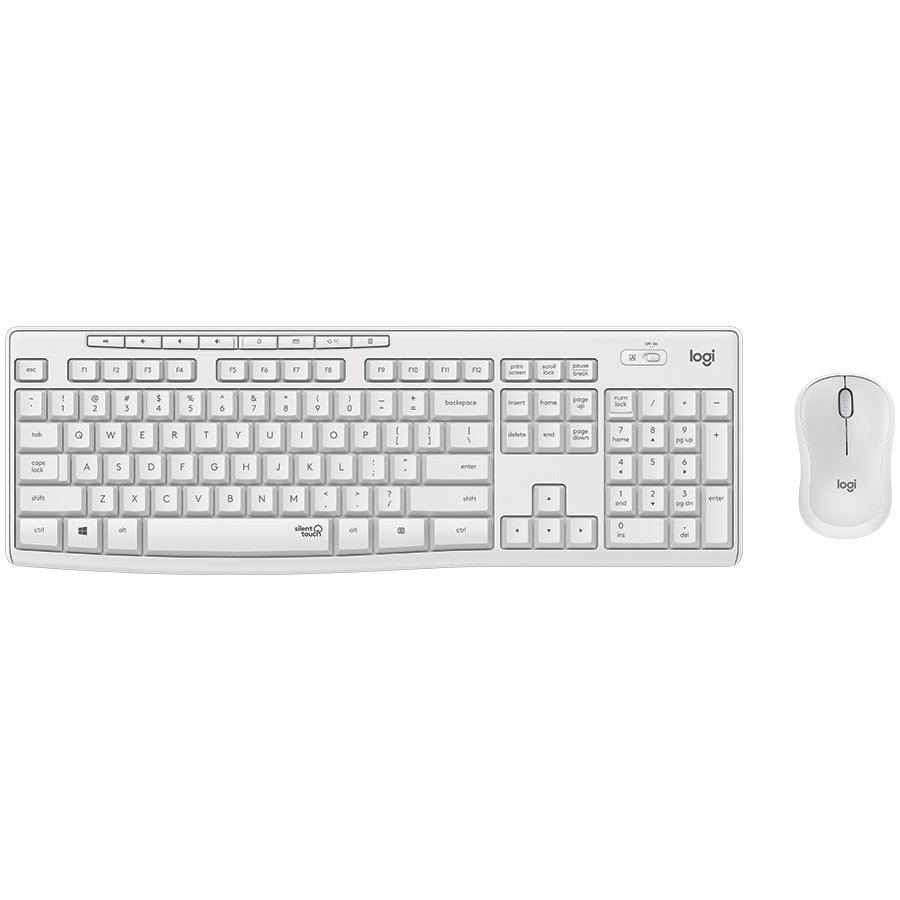 Logitech MK295 Silent Wireless Combo - Off-white - French