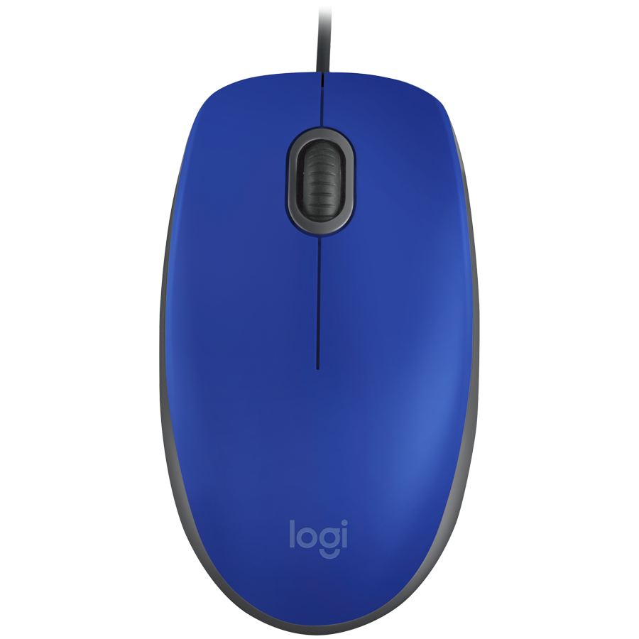Logitech M110 Silent - Blue - USB - Akoya Hangtab Box M110S