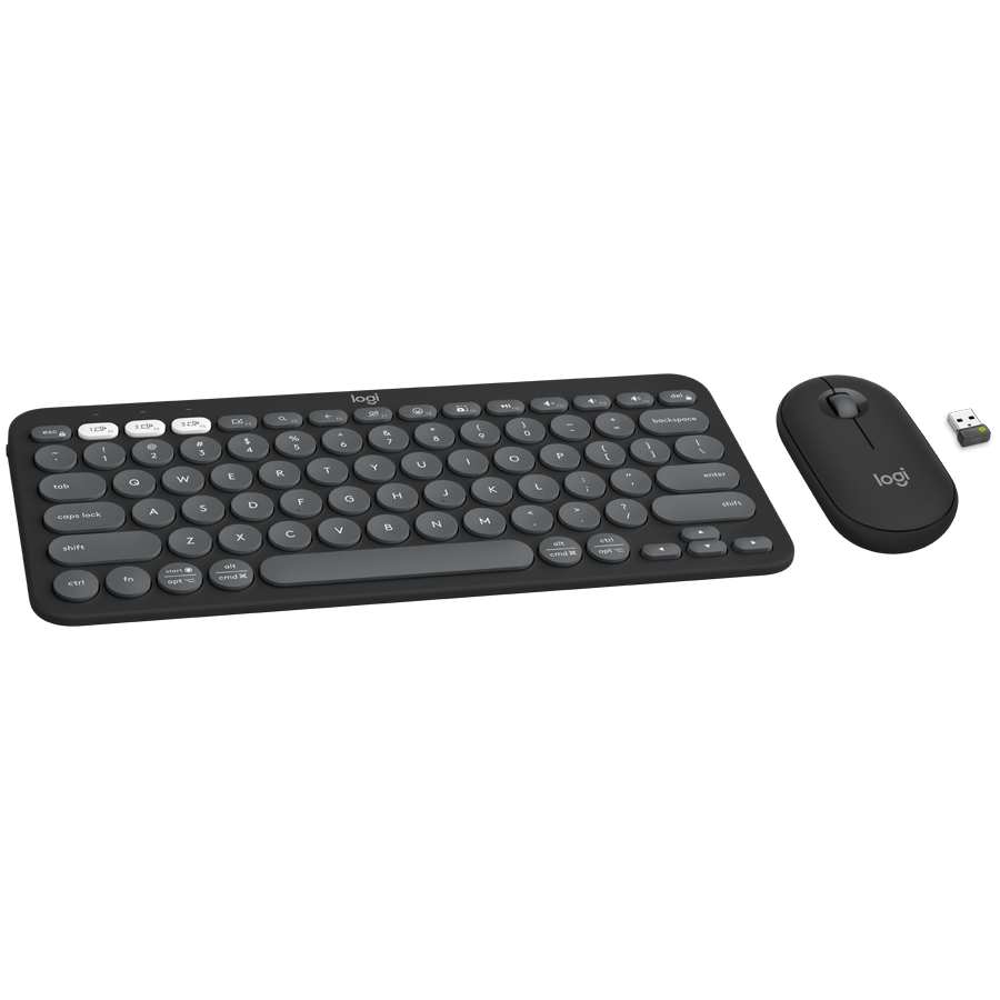 Logitech Pebble 2 Bluetooth Keyboard Combo - Tonal Graphite - Nordic