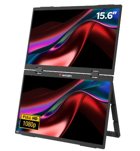 [28857] Verbatim Monitor Portable 2 x 15.6'' Full-HD Monitors