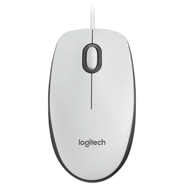 [910-006764] Logitech M100 Corded Mouse-WHITE