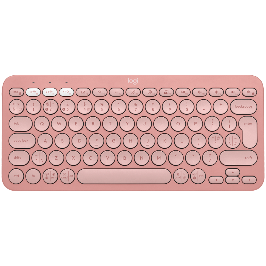 [920-011845] Logitech K380S Bluetooth Keyboard - Tonal Rose - UK