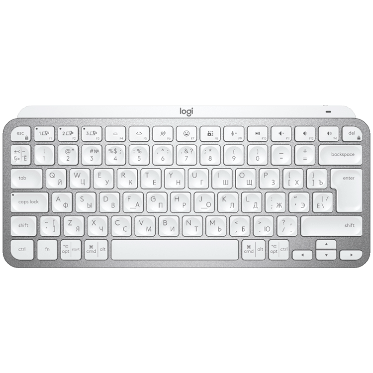 [920-010502] Logitech MX Keys Mini Bluetooth Illuminated Keyboard - Pale Grey - Russian