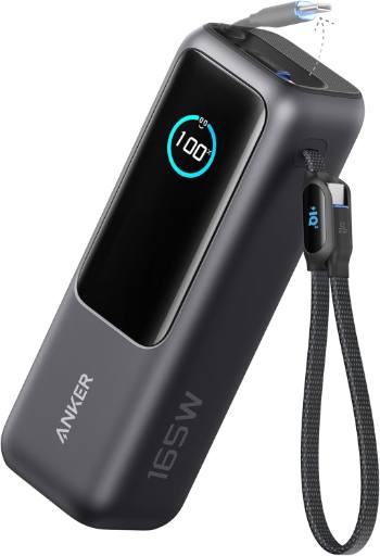 Anker Mobile Powerbank 25000 Prime 165W Built-In and Retractable Cables