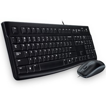 [920-002552] LOGITECH MK120 Corded Combo - BLACK - USB - UK