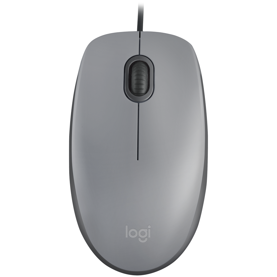 [910-006760] Logitech M110 Silent - Mid Gray - USB - Akoya Hangtab Box M110S