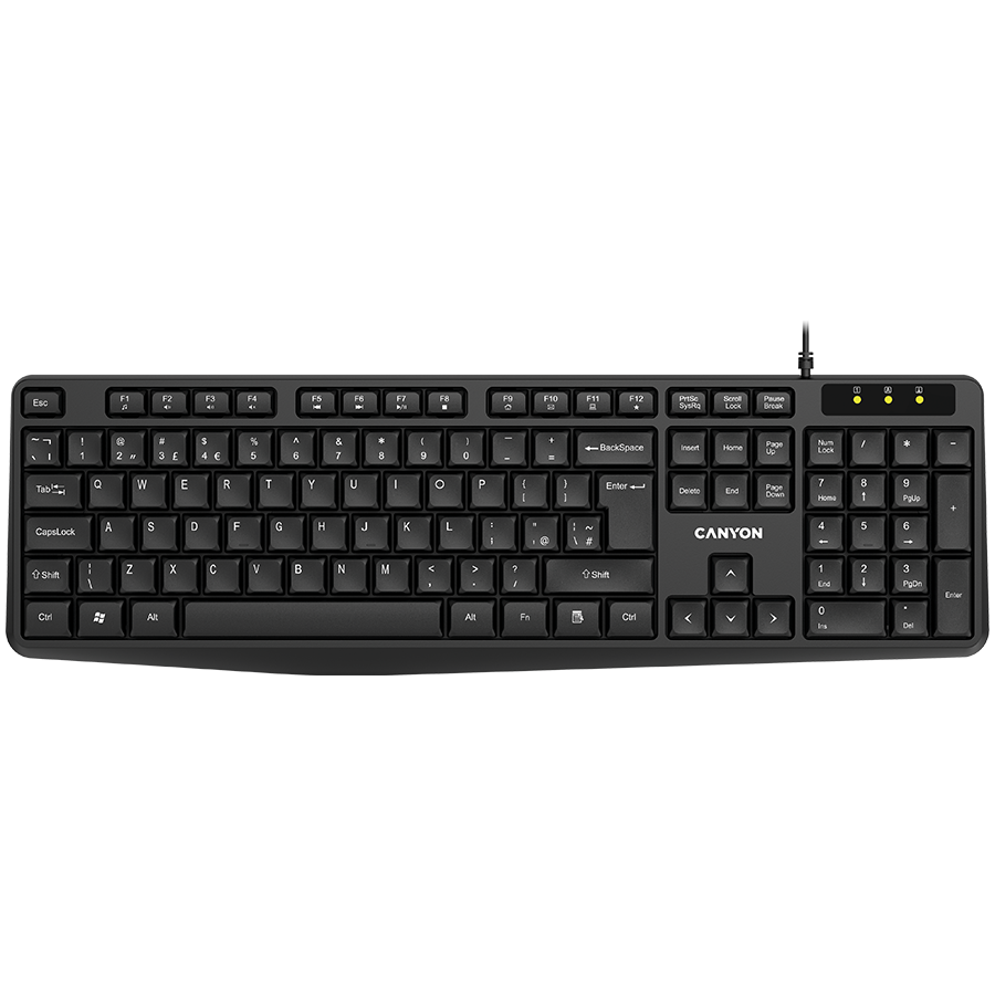 [CNE-CKEY01-UK/US] Canyon keyboard KB-1 UK Wired Black