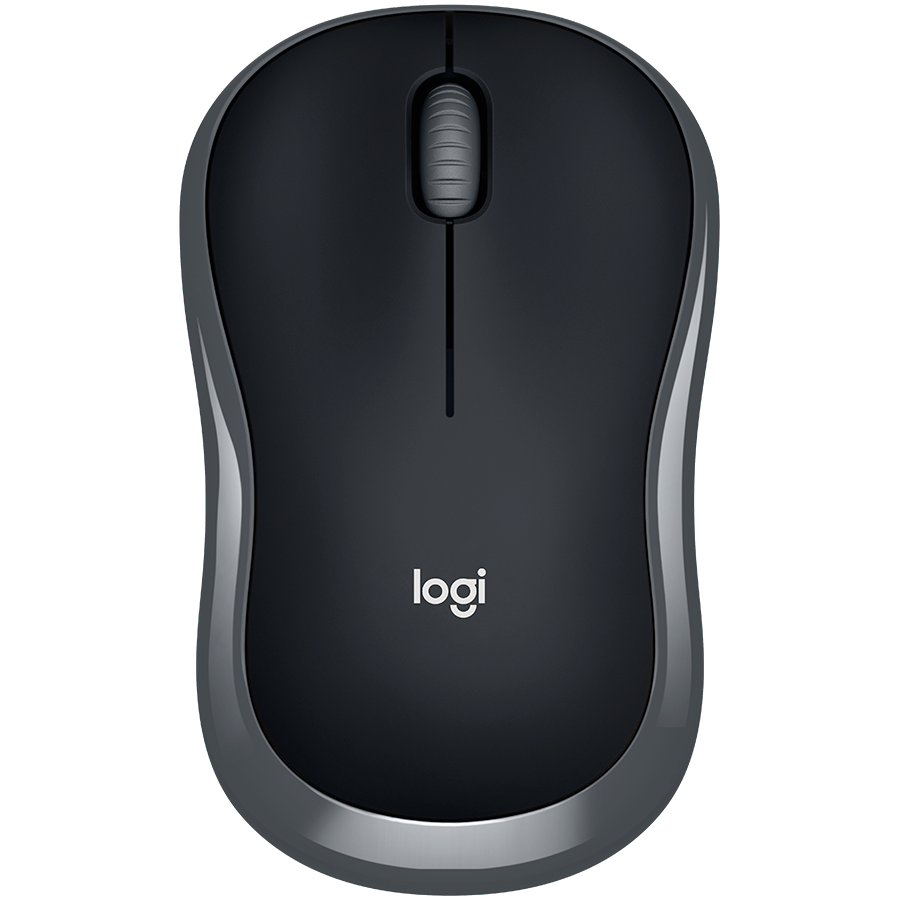 [910-002238] Logitech M185 Wireless Mouse - Swift Grey - Black/Gray