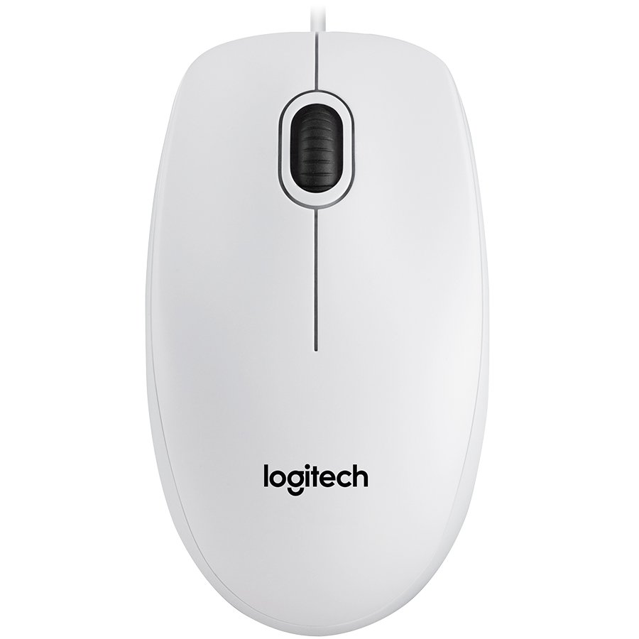 [910-003360] Logitech B100 Corded Mouse - White - USB