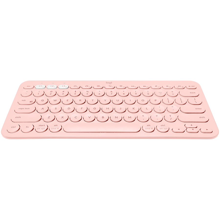[920-009585] Logitech K380 Multi-Device Bluetooth Keyboard - Rose - French