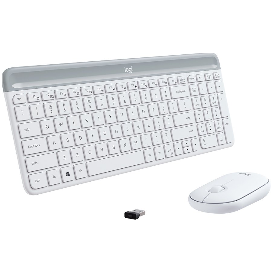 [920-009205] Logitech MK470 Slim Wireless Combo - Off-white - US Int'l