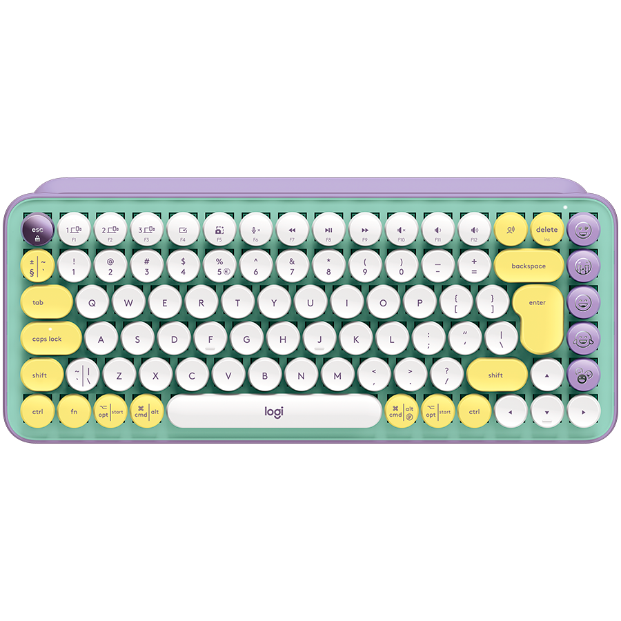 [920-010736] Logitech Pop Keys Bluetooth Mechanical Keyboard - Daydream Mint - US Int'l