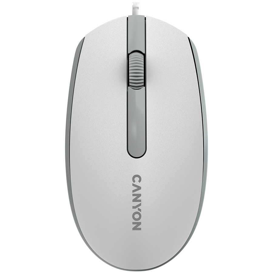 Canyon mouse M-10 Wired White Grey