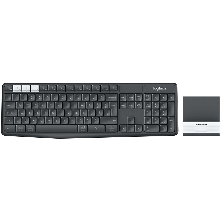 Logitech K375s Multi-Device Wireless Keyboard and Stand Combo - GRAPHITE/OFFWHITE - US Int'l