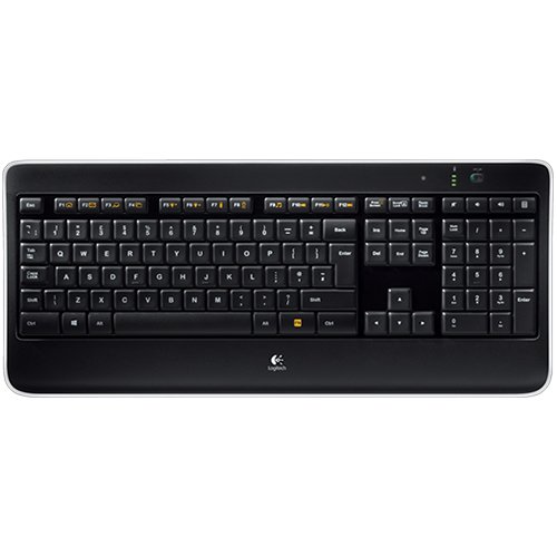 Logitech K800 Wireless Illuminated Keyboard - Black - Russian