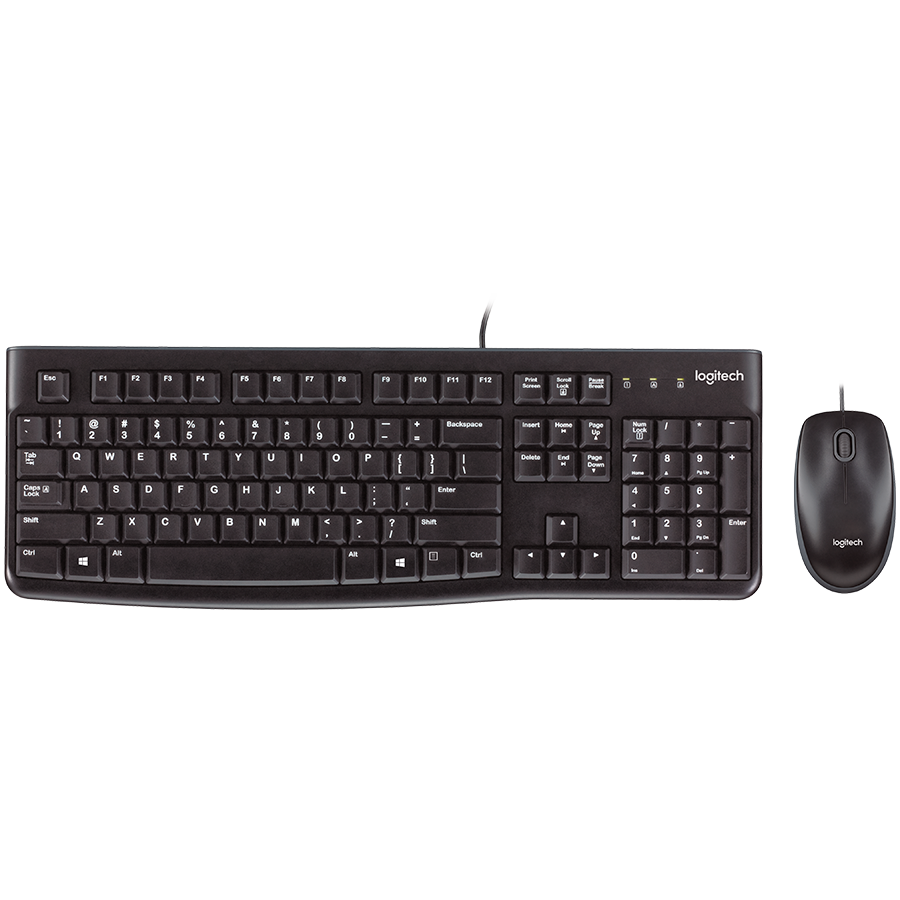 [920-002561] LOGITECH MK120 Corded Combo - BLACK - USB - RUS
