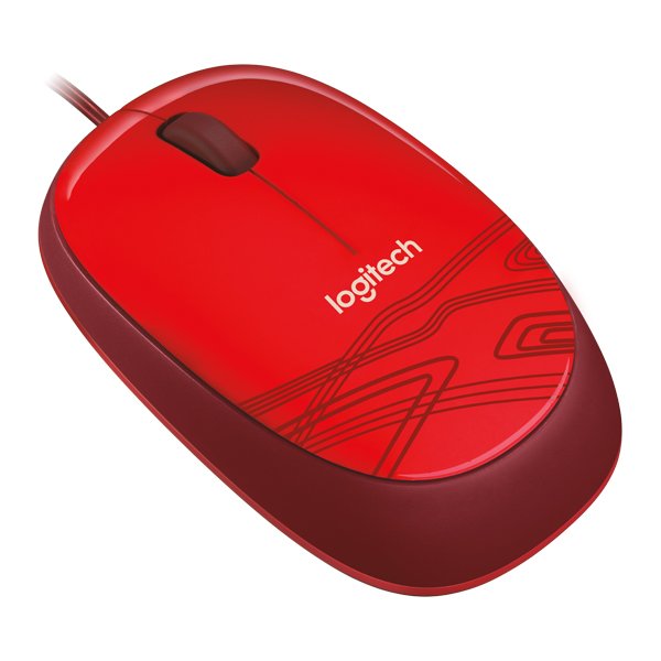 Logitech M105 Corded Mouse - Red - USB