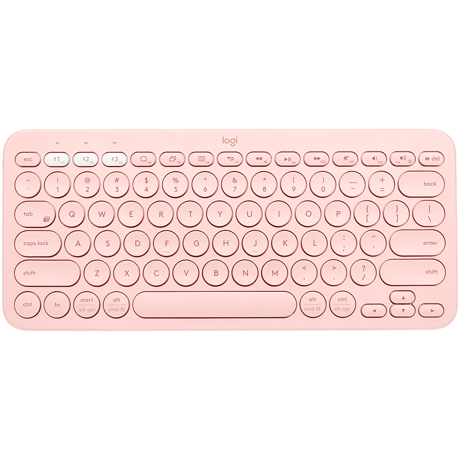 Logitech K380 Multi-device Bluetooth Keyboard - Rose - Russian