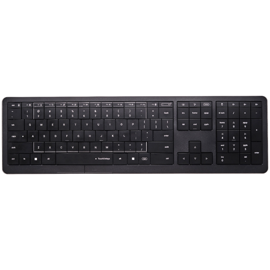 Clevetura Clvx 1 Touch-On-Keys AI Wireless Keyboard - Black