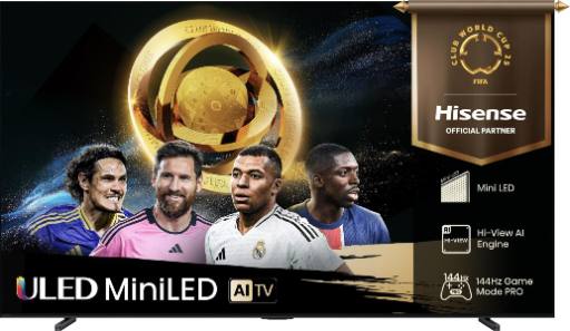 [28787] Hisense 85U8Q 85'' 4K Smart QLED MINI LED 144hz TV